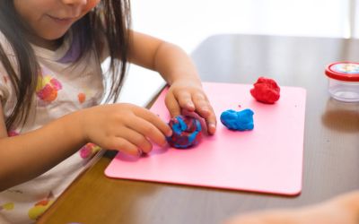 印西市の児童発達支援で療育活動に集中して取り組む幼児